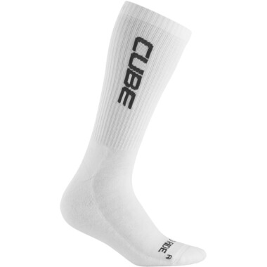 Socken CUBE HIGH CUT AFTER RACE LOGO Weiß/Schwarz 2023 0
